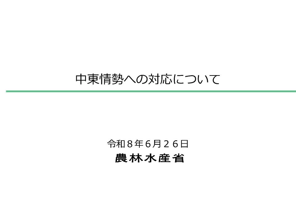 中東情勢への対応について