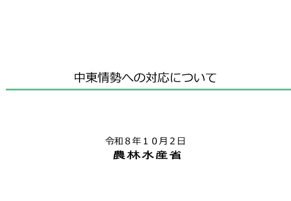 中東情勢への対応について