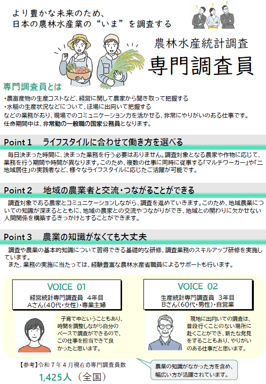 専門調査員のポイント