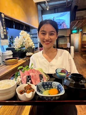 自社レストランで鳥取和牛 を使った料理の提供