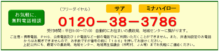 フリーダイヤル0120-38-3786