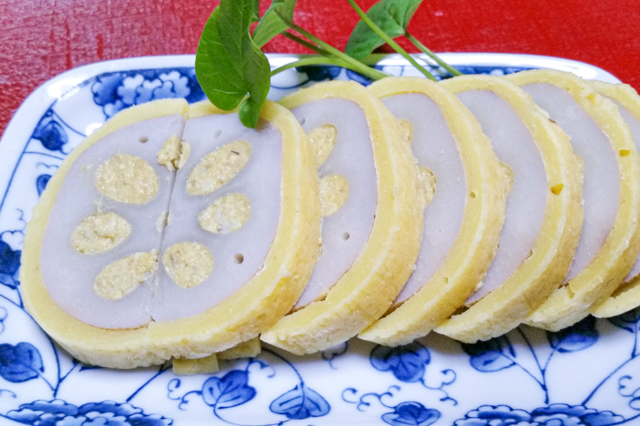 Karashi renkon(lotus root with Japanese mustard)