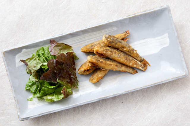 Mehikari no karaage(Fried Chlorophthalmus borealis)