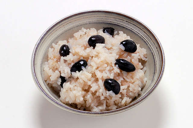 Tamba black soybean rice