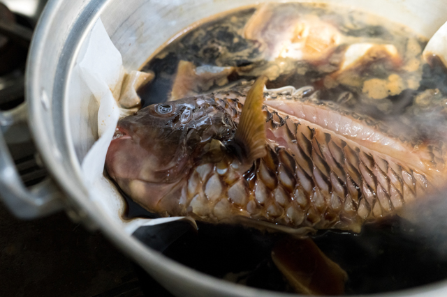 Simmered igami (Japanese parrotfish)