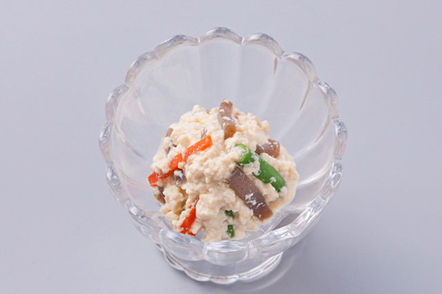 Konnyaku no Shiraae (Konjac with mashed tofu salad)
