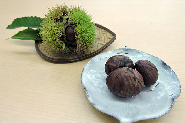 Kuri no Shibukawani (candied chestnuts with inner skin.)