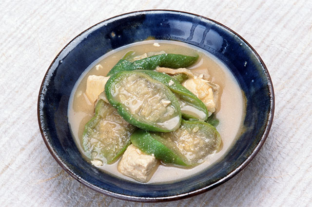 Naabeeraanbushi (Loofah cooked in miso)