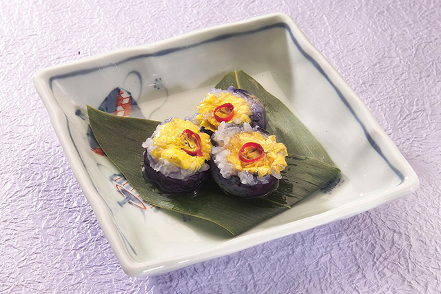 Nasu no Hana-zushi (Eggplant flower Sushi)