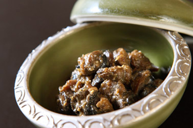 Tanishi no-Miso-ni (simmered Pond Snail with Miso)