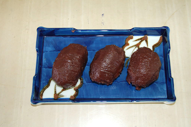 Botamochi (Japanese Confectionary Made with Rice and Bean Paste)