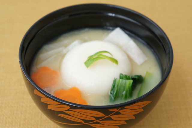 Shiro Miso Zou-ni (White Miso Rice Cake Soup)