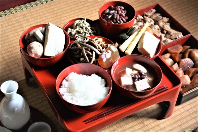 Houon-ko cuisine (cuisine served at a Buddhist memorial service)