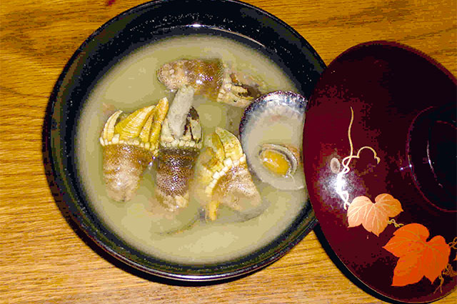 Gube-jiru (Miso soup with “Gube(=limpet)”)