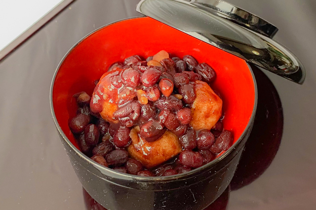 Otsubo (Simmered Red Beans and Japanese Taro)