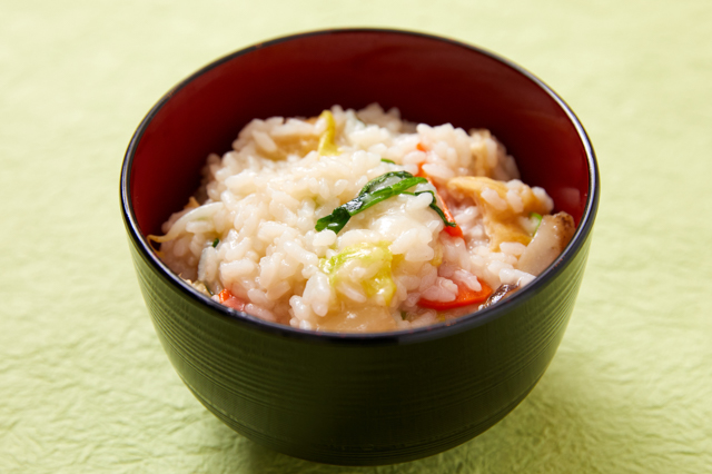 Nanatoko Zushi (Japanese Rice Soup with Seven Vegetables)