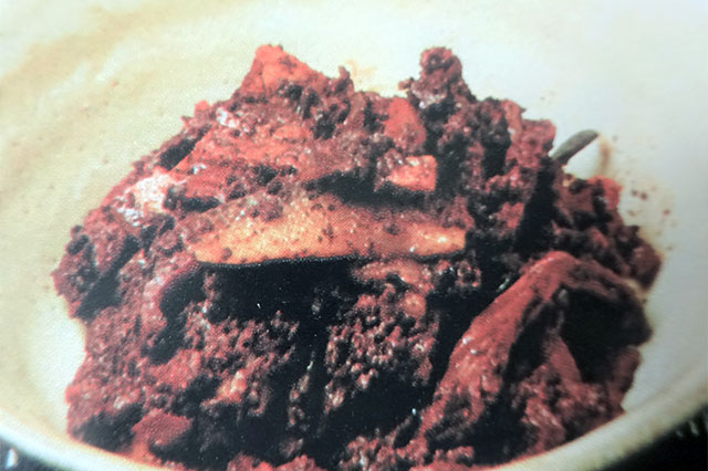 Chi irichee (Blood pork dish)