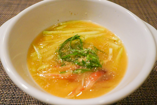 Mogura-uri-no-hiyajiru (Mogura melon chilled soup)