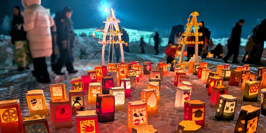 紙袋ランタンとたまねぎランタン