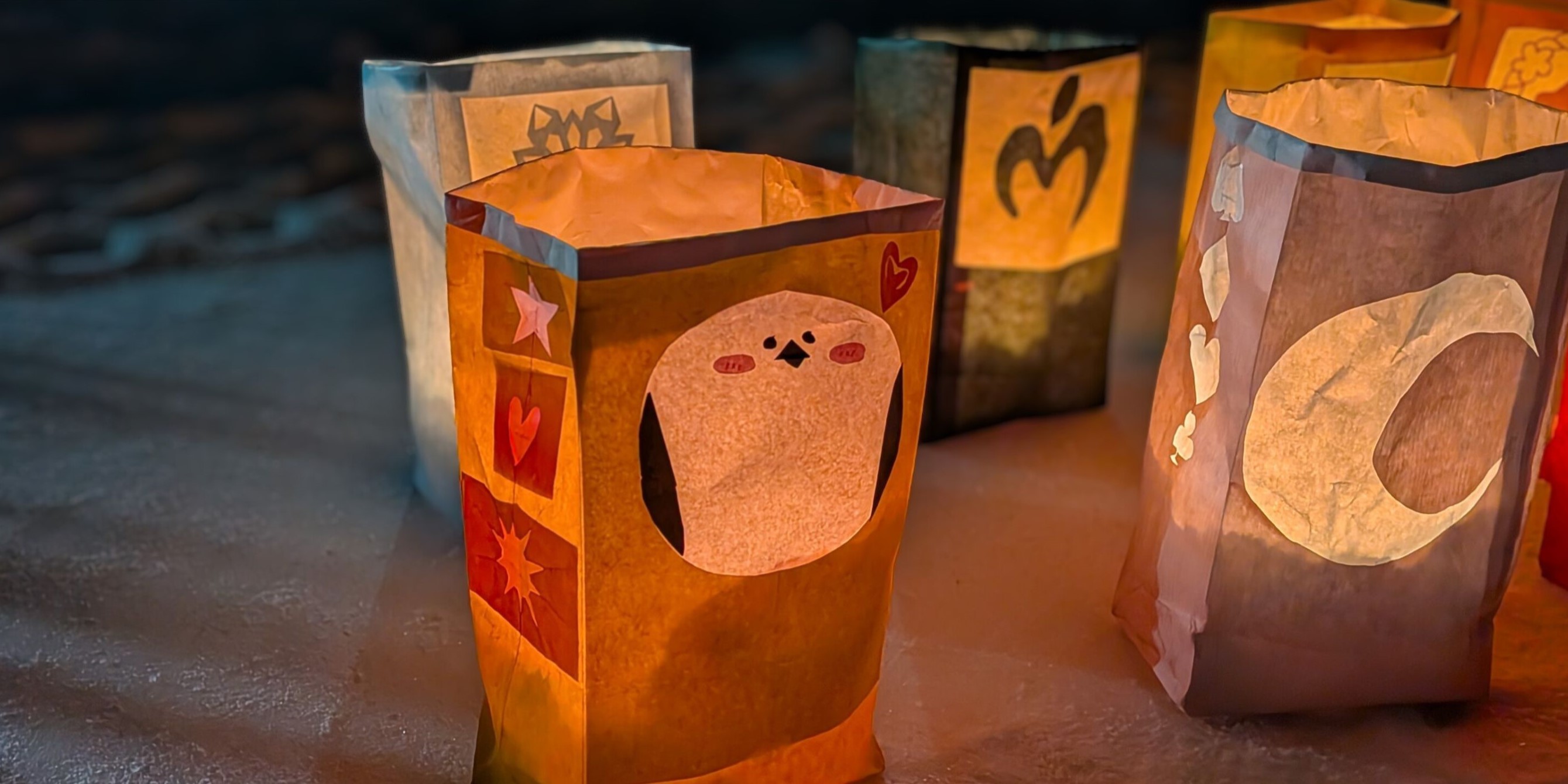 やさしく灯る紙袋ランタン