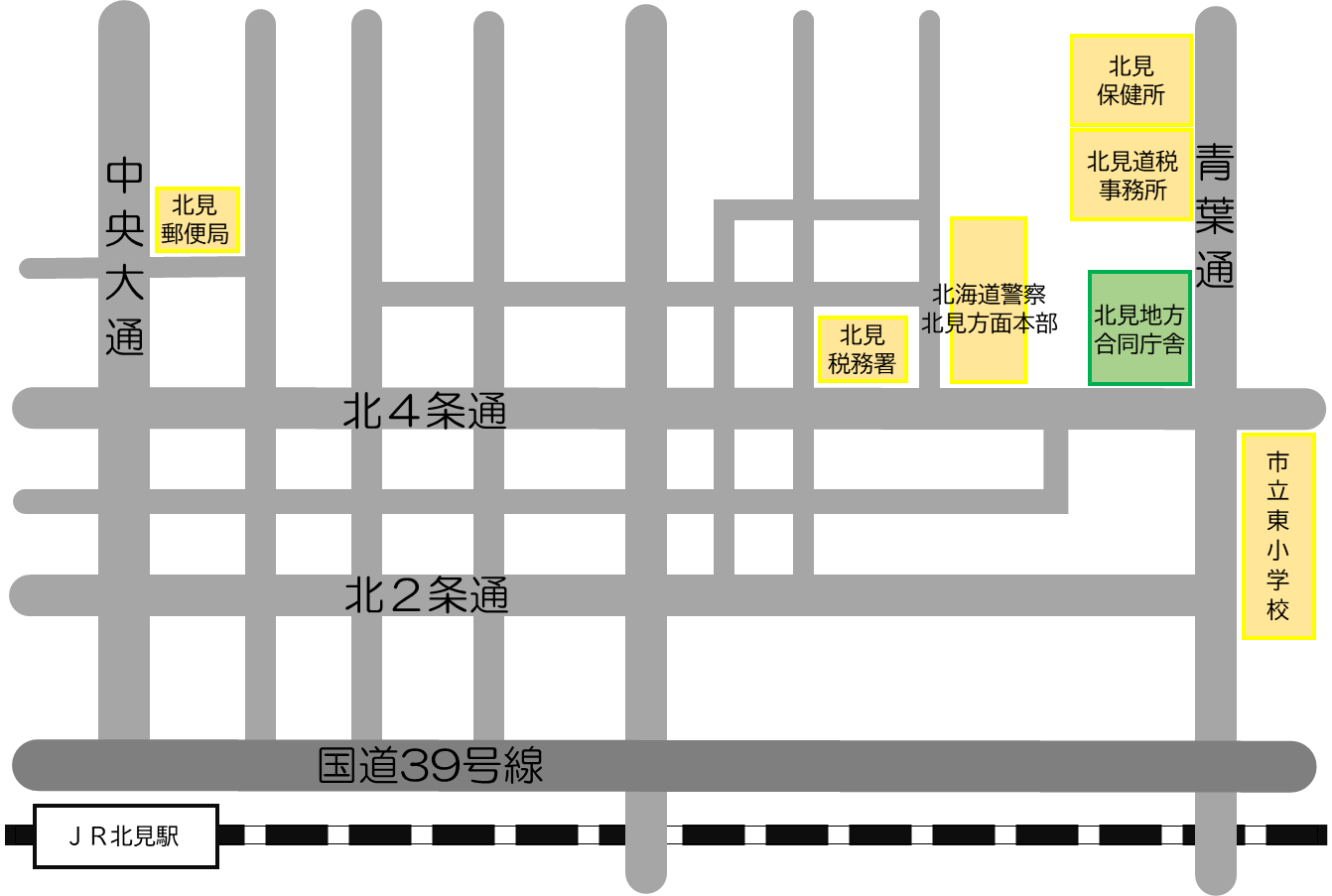 北見地域拠点地図