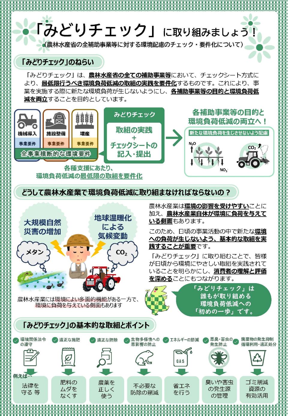 （チラシ）みどりチェックに取り組みましょう！