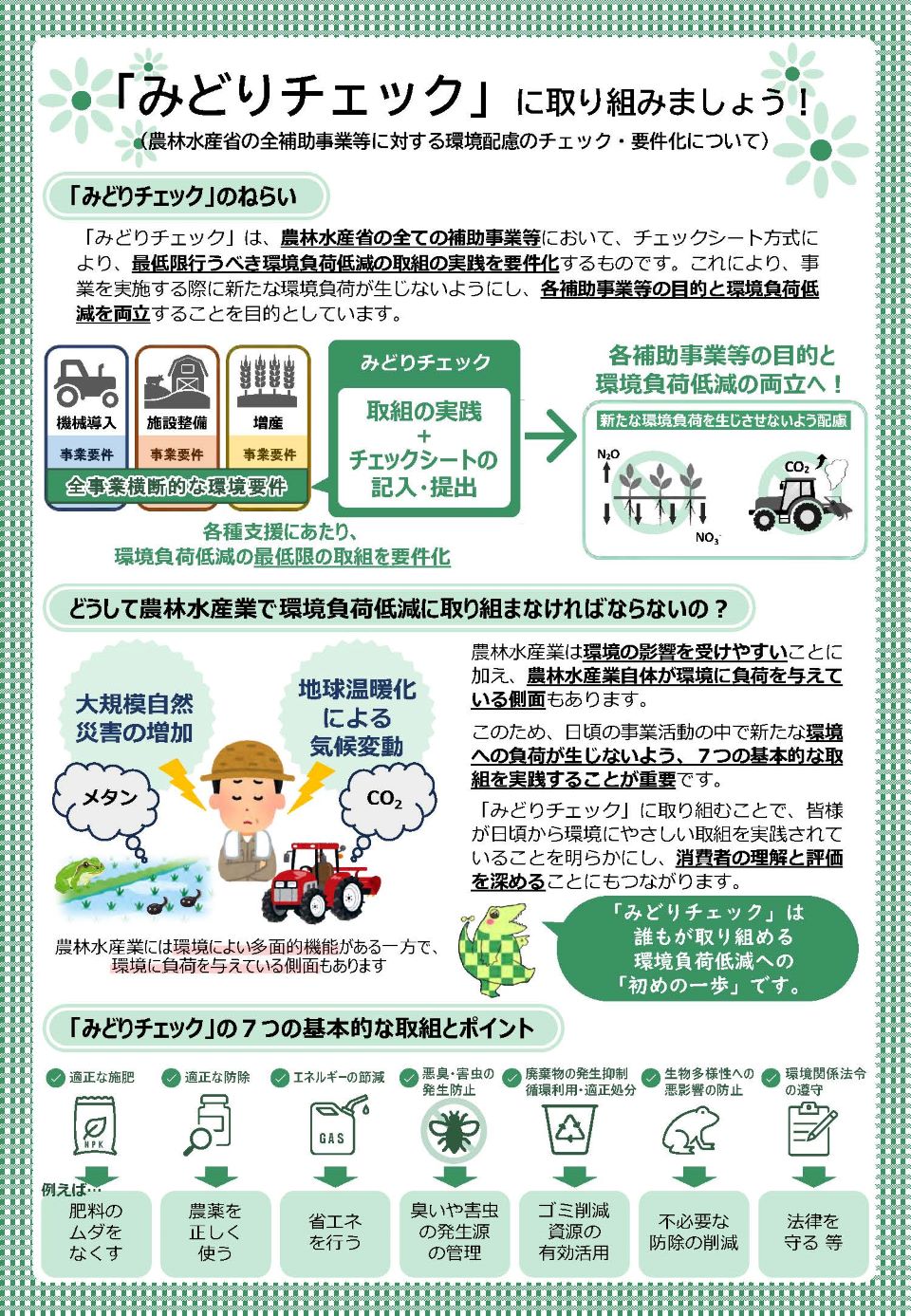 （チラシ）みどりチェックに取り組みましょう！