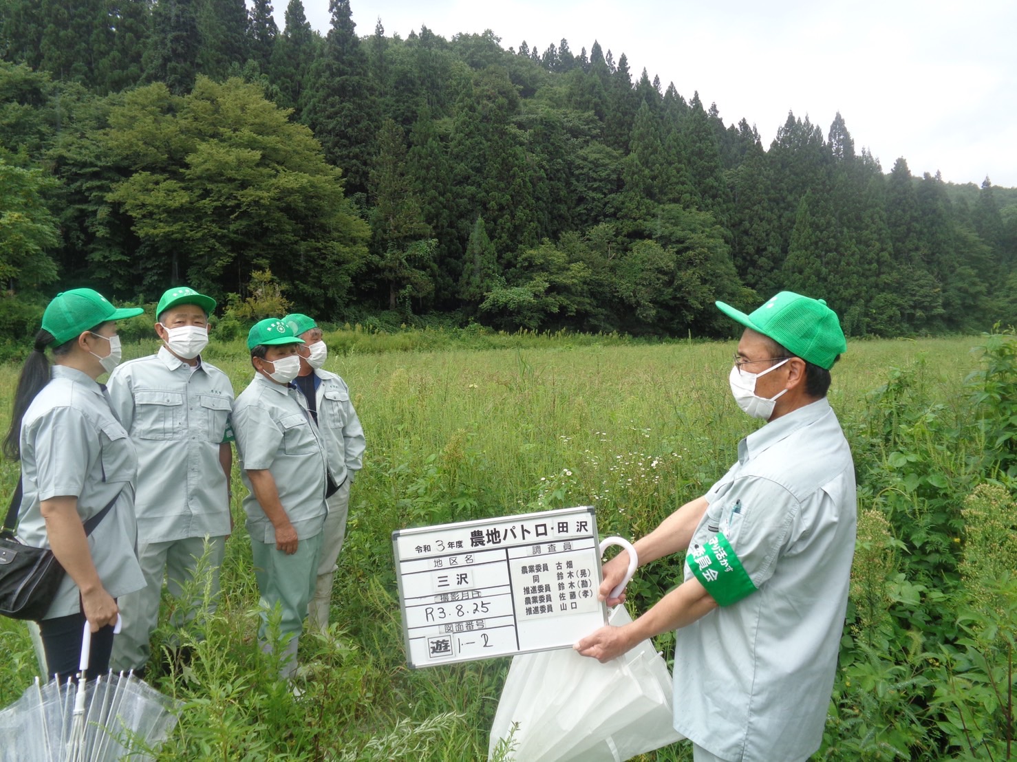 農地の現地調査の様子