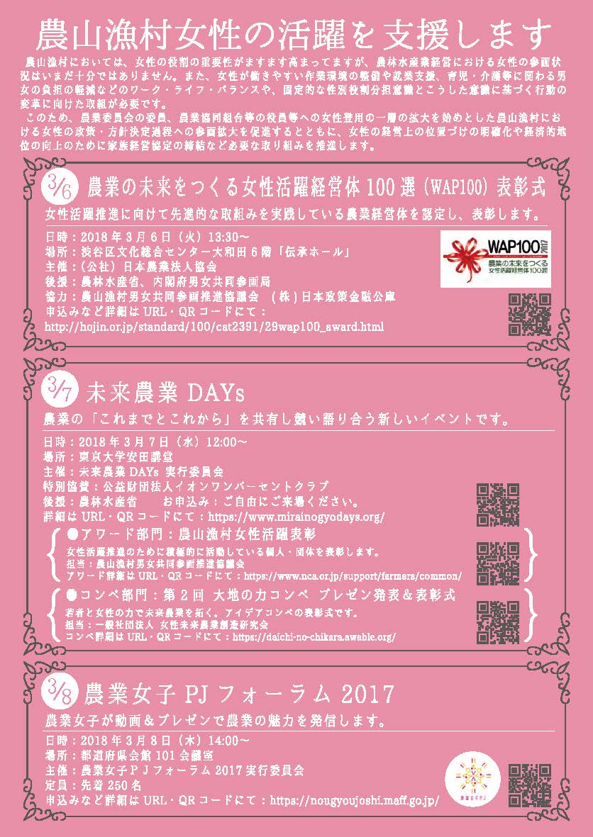 女性の日WEEK2018裏