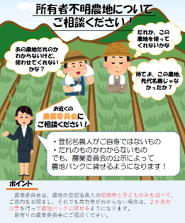所有者不明農地チラシ