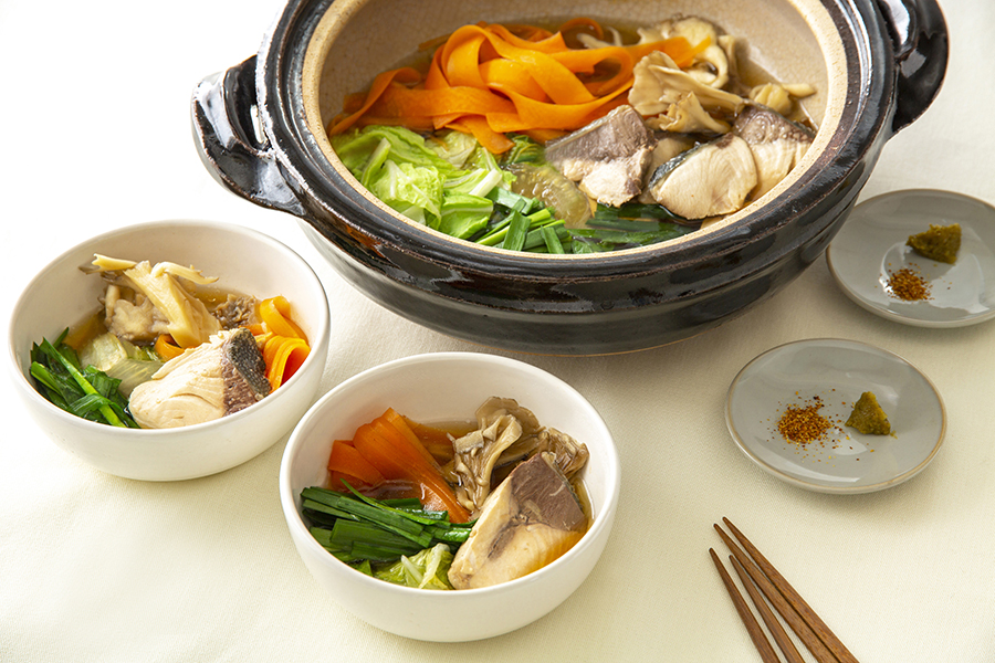 ブリとニラの鍋