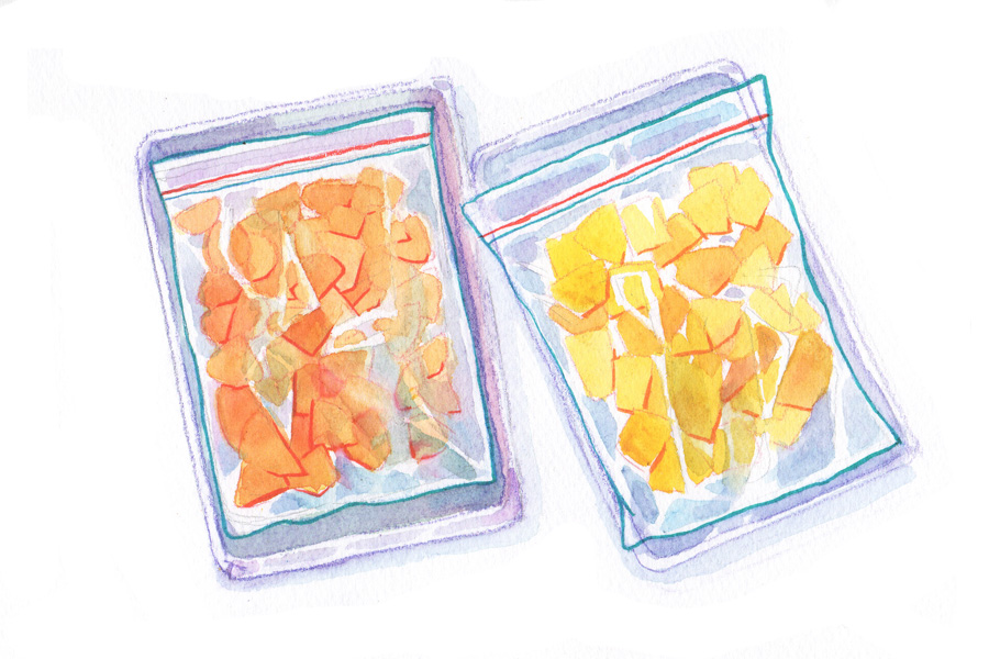 冷凍保存した野菜