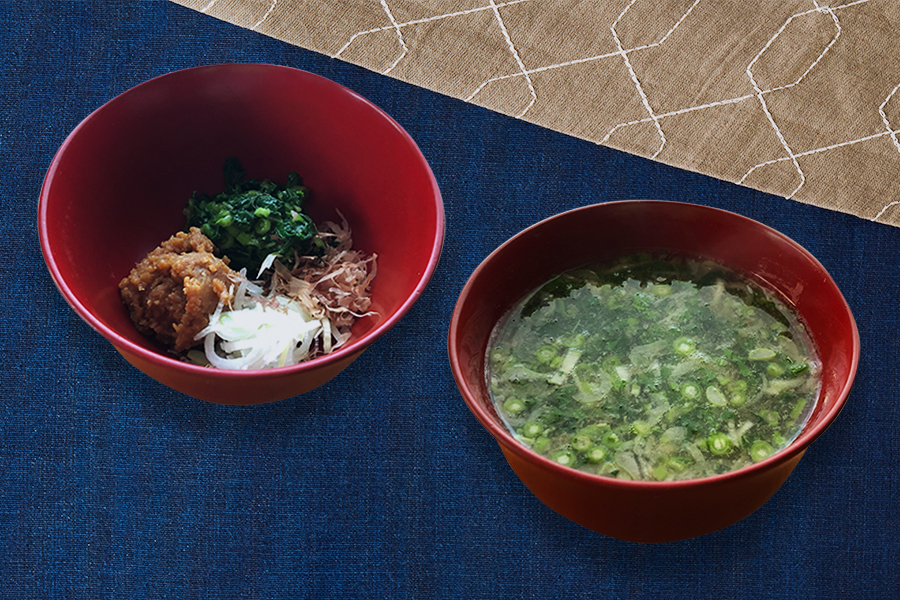 モロヘイヤのインスタント味噌汁