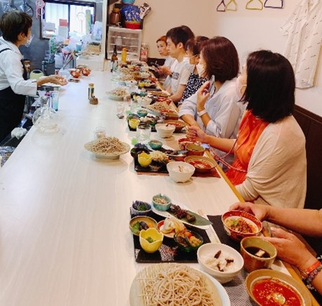 しいたけ・そば試食