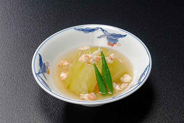 加賀太きゅうりのあんかけ