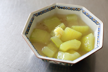 太きゅうりのあんかけ