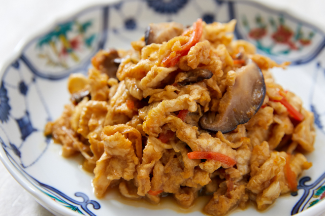 蛇腹大根(房切り大根)の煮物