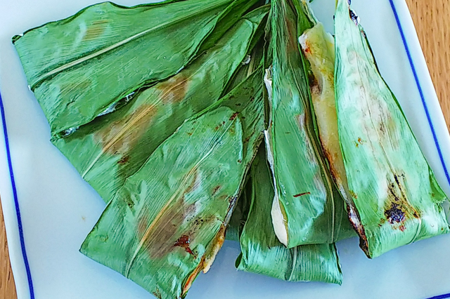 みょうがの葉焼き