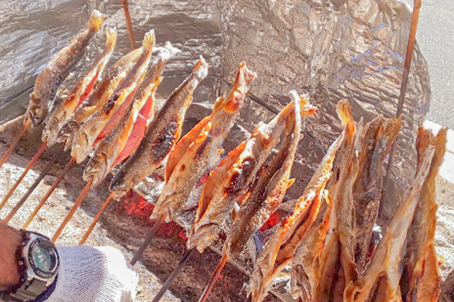 いわなの塩焼き