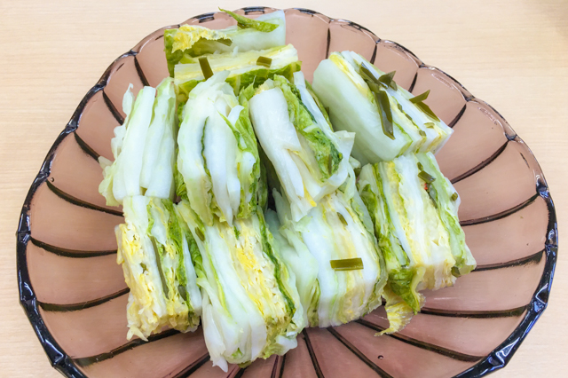 白菜のたたみ漬け
