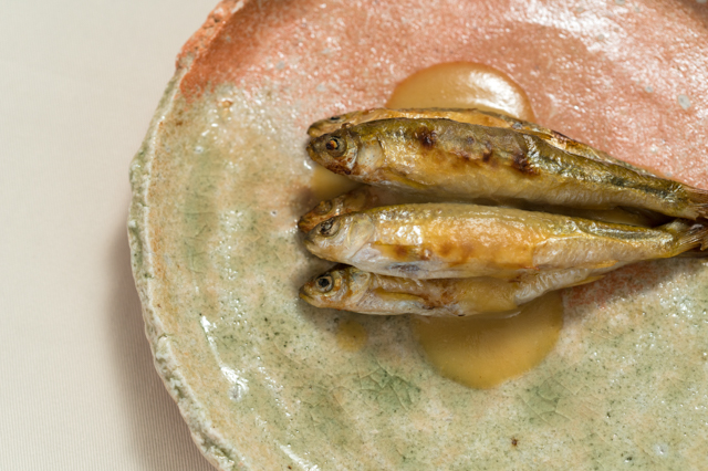 焼きもろこのどろ酢