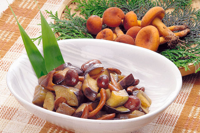 ちたけとなすの油炒め