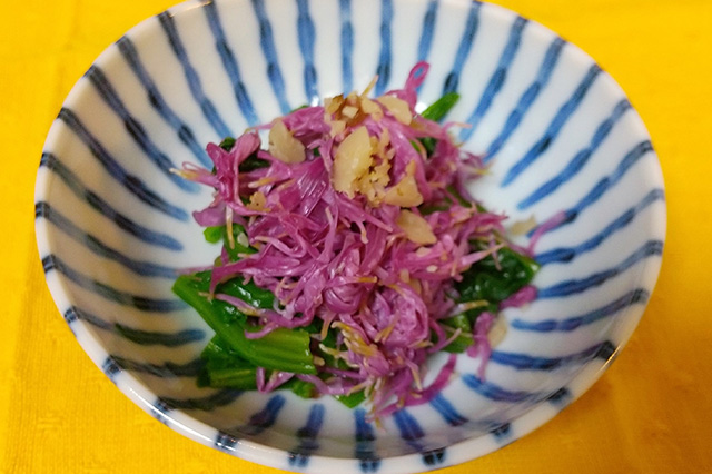 食用ぎくのおひたし