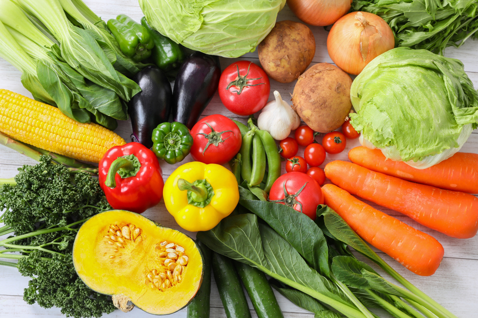 野菜が並んだ写真