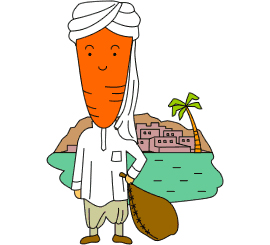 ニンジンのキャラクターイラスト