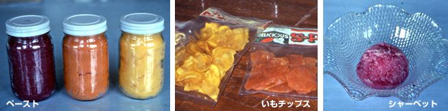 ペースト、チップス、シャーベットの写真