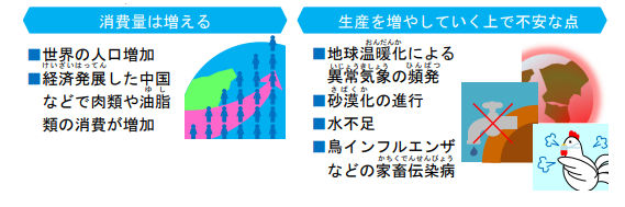 外国での食料生産の不安
