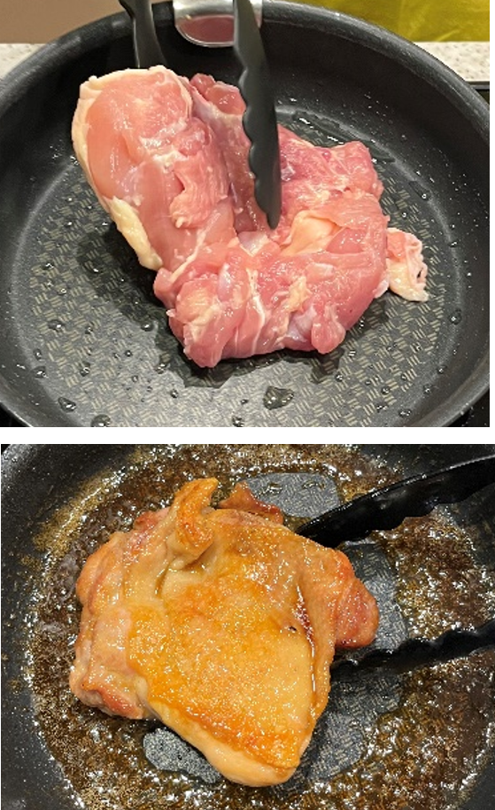 お弁当の作り方（⑥とりの照り焼きを作る）