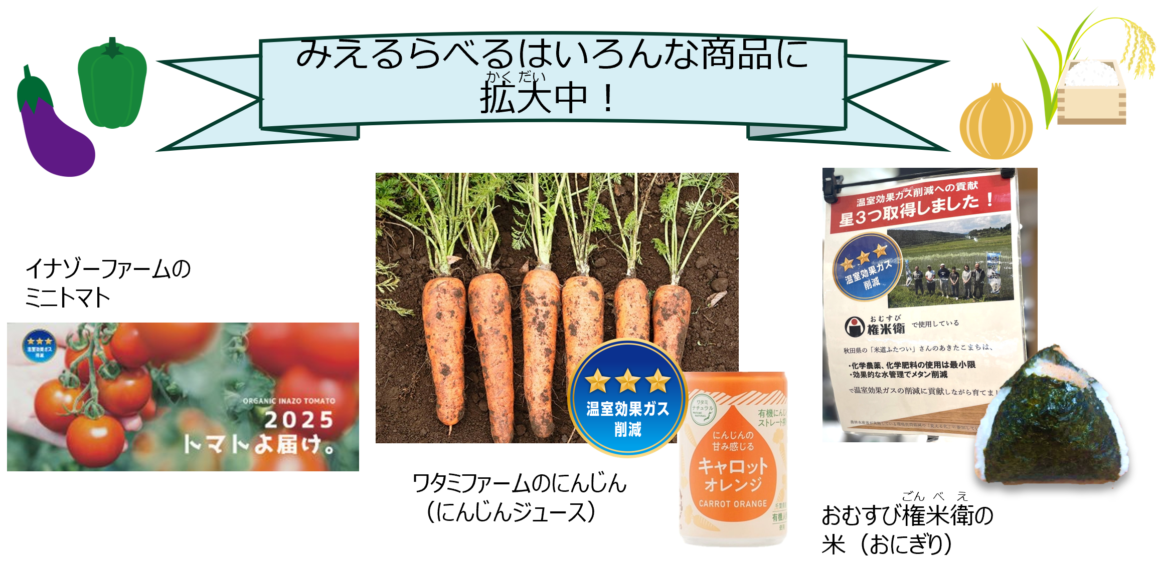 みえるらべるはいろんな商品に拡大中