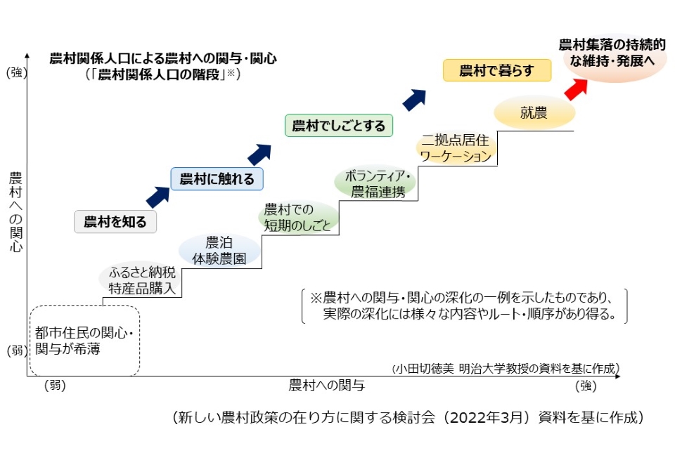 農村関係人口の階段